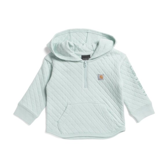 NEW CARHARTT Toddler Girls Quilted Jersey Half Zip pastel green 725 1j8 - Picture 1 of 6